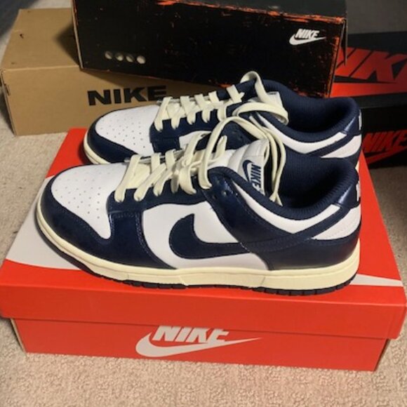 Wmns Dunk Low Premium Vintage Navy - Brand New - Picture 2 of 5